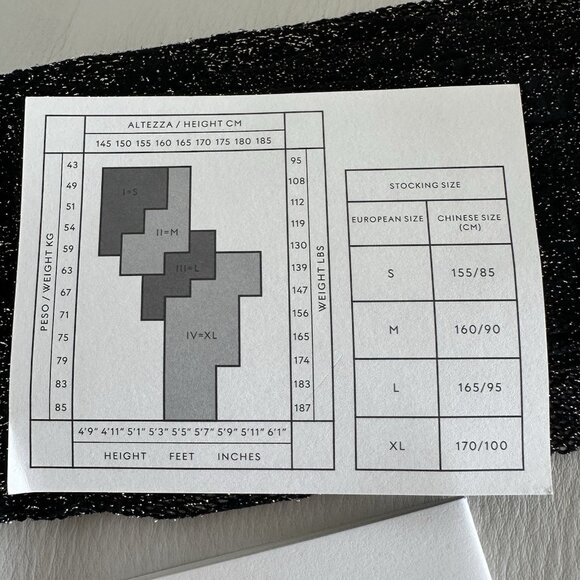 NEW GUCCI TIGHTS BLACK GOLD KNIT GG SZ L 691619 - Picture 6 of 10